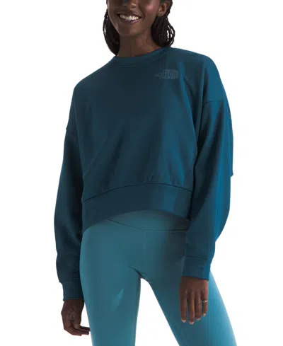 The North Face Women's Horizon Relaxed Fleece Sweatshirt In Midnight Petrol