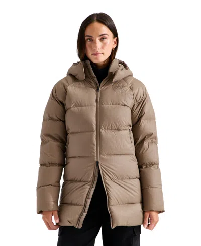The North Face Hydrenalite City Down Hooded Parka In Brown