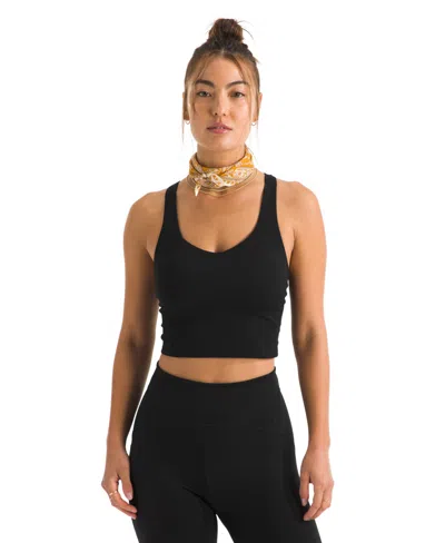 The North Face Women's Jaida V-neck Long Bra In Black