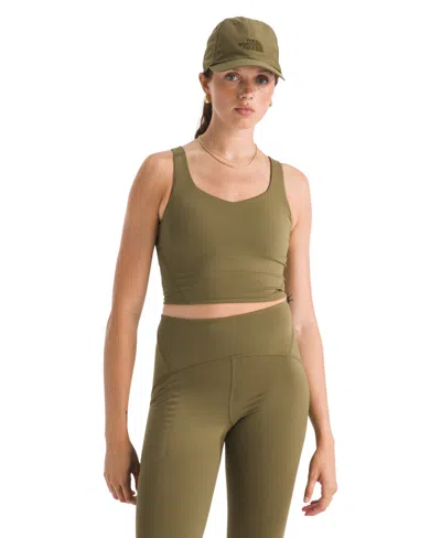 The North Face Women's Jaida V-neck Long Bra In Brown
