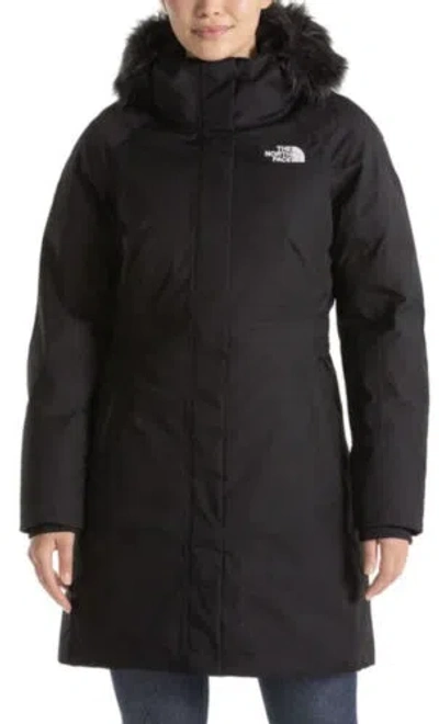 Pre-owned The North Face Women Jump (arctic Parka 2) Down Warm Winter Jacket Black Sz Xxl In Tnf Black / Tnf White Logo