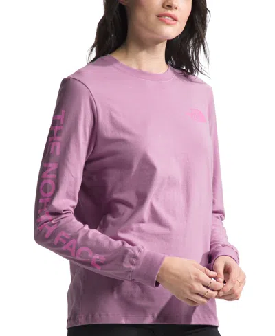 The North Face Women's Long-sleeve Graphic T-shirt In Mineral Purple,violet Crocus