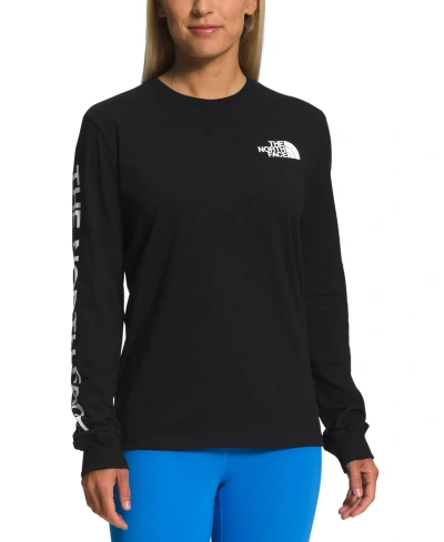 The North Face Women's Long-sleeve Graphic T-shirt In Tnf Black,tnf White