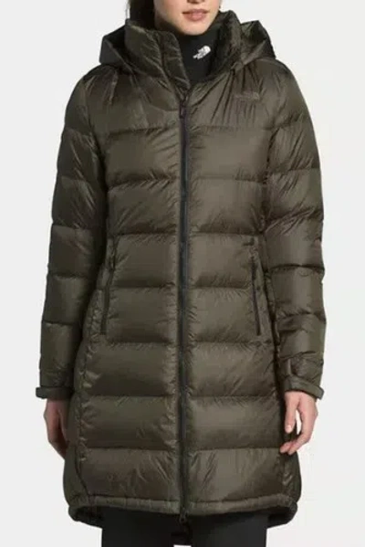 Pre-owned The North Face Women's Metropolis Parka 3 Down Warm Long Jacket Green Sz Xs In New Taupe Green