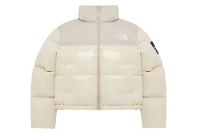 Pre-owned The North Face Women's Novelty Nuptse Rds Down Jacket In Cream