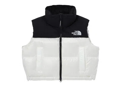 Pre-owned The North Face Women's Novelty Nuptse Rds Down Vest In White
