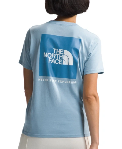 The North Face Women's Nse Box Logo T-shirt In Steel Blue