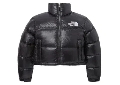 Pre-owned The North Face Women's Nuptse Short Jacket In Black