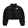 The North Face Women's Nuptse Short Jacket In Black In Nero Neri E Grigi