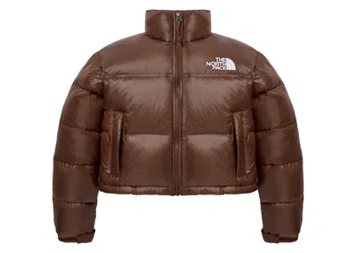 Pre-owned The North Face Women's Nuptse Short Jacket In Brown
