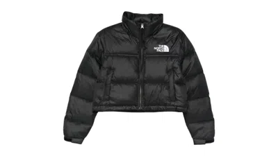 Pre-owned The North Face Women's Nuptse Short Jacket/tnf In Black/tnf Black