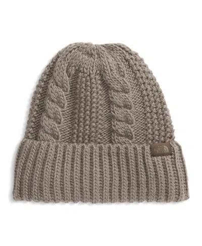 The North Face Women's Oh Mega Cable-knit Cuffed Beanie In Brown