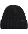 The North Face Women's Oh Mega Cable-knit Cuffed Beanie In Tnf Black