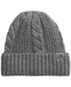 The North Face Women's Oh Mega Cable-knit Cuffed Beanie In Tnf Medium Grey Hthr