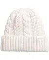 The North Face Women's Oh Mega Cable-knit Cuffed Beanie In White Dune