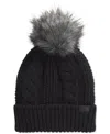 The North Face Oh Mega Faux Fur Pompom Beanie In Tnf Black