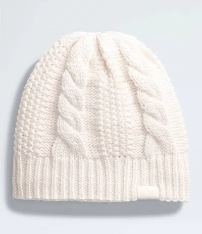The North Face Women's Oh Mega Lined Beanie In White Dune In Beige