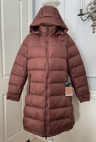 Pre-owned The North Face Women Plus Metropolis Parka Iii Marron Purple Size 2x