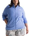 The North Face Women's Plus Size Colorblocked Zip-front Glacier Fleece Jacket