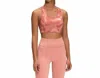 The North Face Women's Printed Midline Sport Bra In Rose Dawn Retro Dye Print In Multi