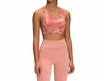 The North Face Women's Printed Midline Sport Bra In Rose Dawn Retro Dye Print In Multi
