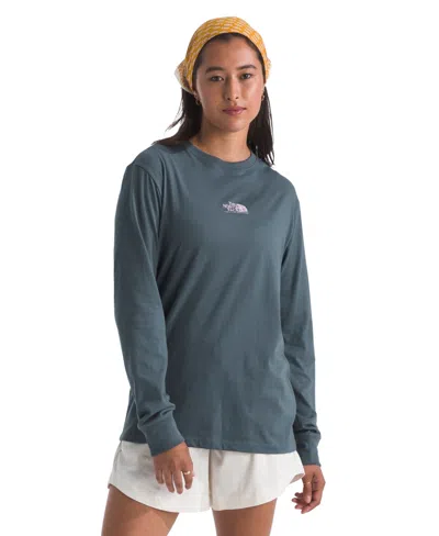 The North Face Women's Relaxed Fit Long-sleeve T-shirt In Gray