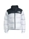The North Face Women's Retro Nuptse Colorblocked Down Jacket In White