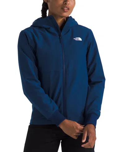The North Face Women's Shelbe Raschel Zip-front Fleece-lined Hoodie Jacket In Blue