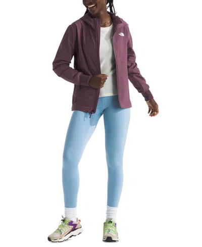 The North Face Women's Shelbe Raschel Zip-front Fleece-lined Hoodie Jacket In Midnight Mauve