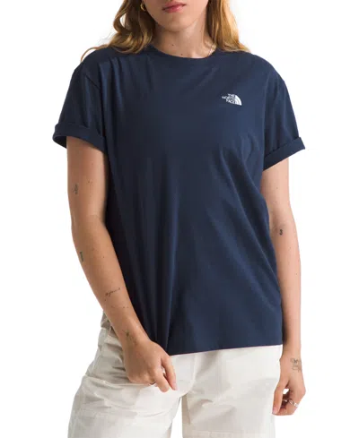 The North Face Women's Short-sleeve Core Box Nse Tee In Summit Navy