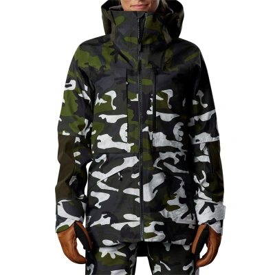 Pre-owned The North Face Women's Ski Jacket A-cad Futurelight Sizes S M Steep Series In Rocko Green Multi Camo Print