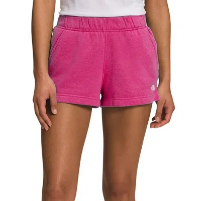 The North Face Women's  Half Dome Nf0a55mz156 Fuchsia Pink Logo Shorts L Ncl671