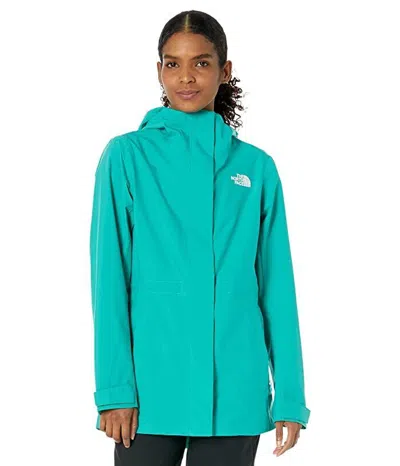 The North Face Women's  Nf0a5j5u Porcelain Green City Breeze Rain Jacket Onf1285