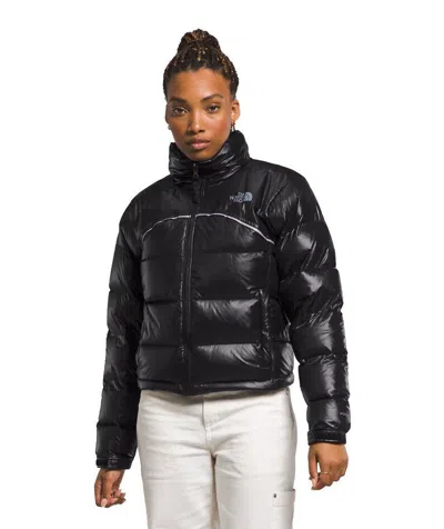 Pre-owned The North Face Women's  Retro Nuptse 2000 Short Crop 700-down Jacket, Black,