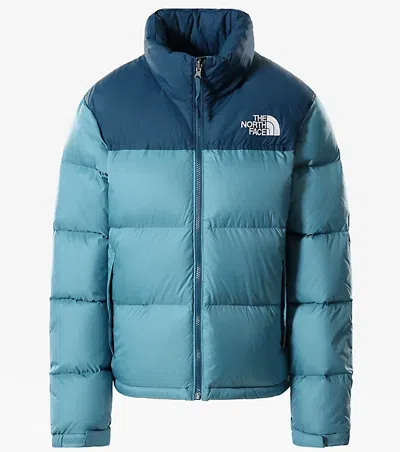 Pre-owned The North Face Women's  Storm Blue 1996 Retro Nuptse 700 Down Jacket 3xl