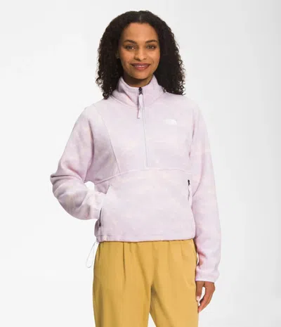 The North Face Women's  Tka Attitude Jacket Lavender Fog Fleece 1/4 Zip Red582 In Purple