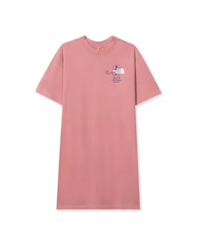Pre-owned The North Face Women's  X Brain Dead T-shirt Dress In Rose