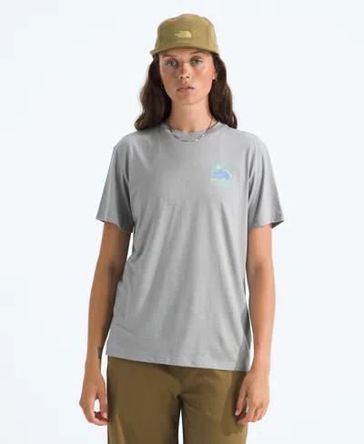 The North Face Tri-blend Mountain Escape Short Sleeve T-shirts In Blue