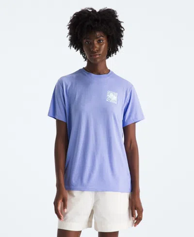The North Face Tri-blend Vibey Sun Short Sleeve T-shirts In Blue