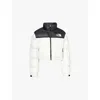 The North Face Nuptse Water Repellent 700 Fill Power Down Short Puffer Jacket In White
