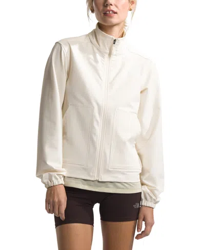The North Face Women's Willow Zippered Stretch Jacket In White Dune