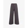 The North Face Womens Anthracite Grey Dome Wide-leg Cotton-jersey Jogging Bottoms Xl In Gray