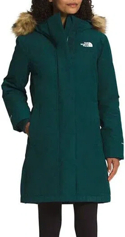 Pre-owned The North Face Womens Arctic Parka Down Waterproof Winter Jacket Ponderosa Green
