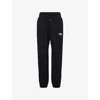 The North Face Womens Black Essential Relaxed Brand-embroidery Cotton-blend Jogging Bottoms In Black