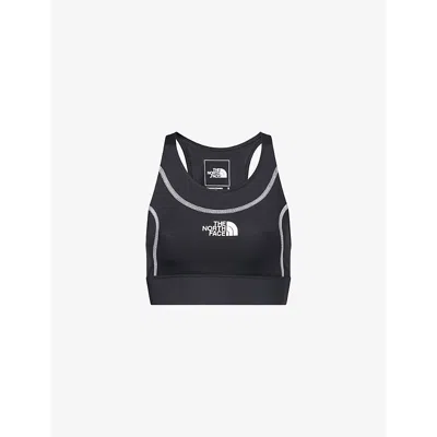 The North Face Womens  Hakuun Scoop-neck Stretch-jersey Sports Bra In Black