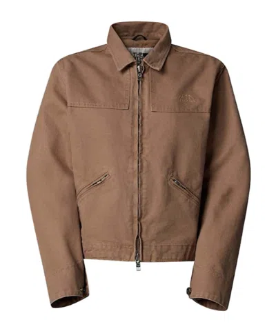 The North Face Womens Cedar Canvas Work Jacket In Brown
