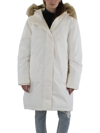 The North Face Womens Cold Weather Insulated Parka Coat In White
