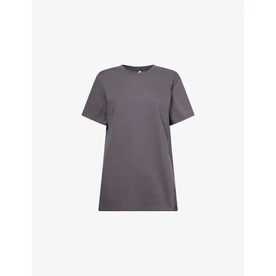 The North Face Womens Anthracite Grey Dome Relaxed Short-sleeve Cotton-jersey T-shirt In Gray