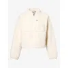 The North Face Womens Extreme-pile Zip-up Fleece Jacket White Dune In Neutral