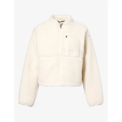 THE NORTH FACE WOMENS EXTREME-PILE ZIP-UP FLEECE JACKET WHITE DUNE